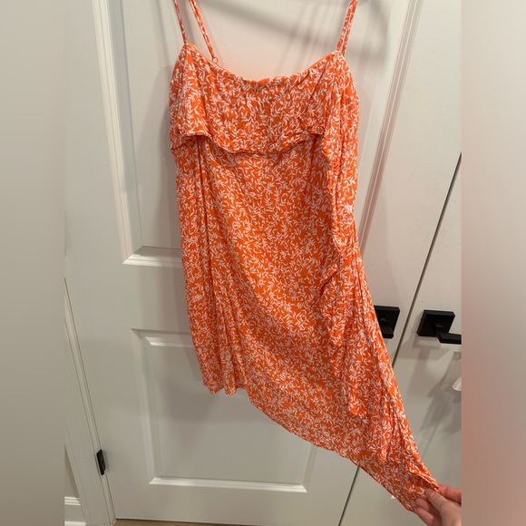 OLIVACEOUS ORANGE RUFFLE DRESS - Picture 3 of 8